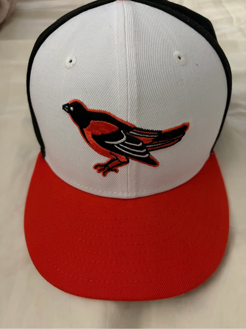 White and Orange Baltimore Orioles Baseball Cap